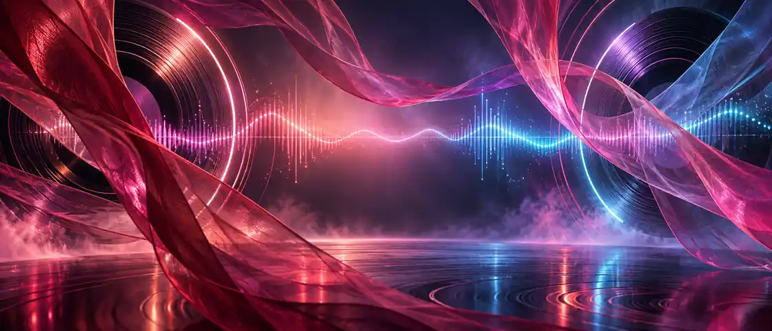 Abstract music transmission artwork