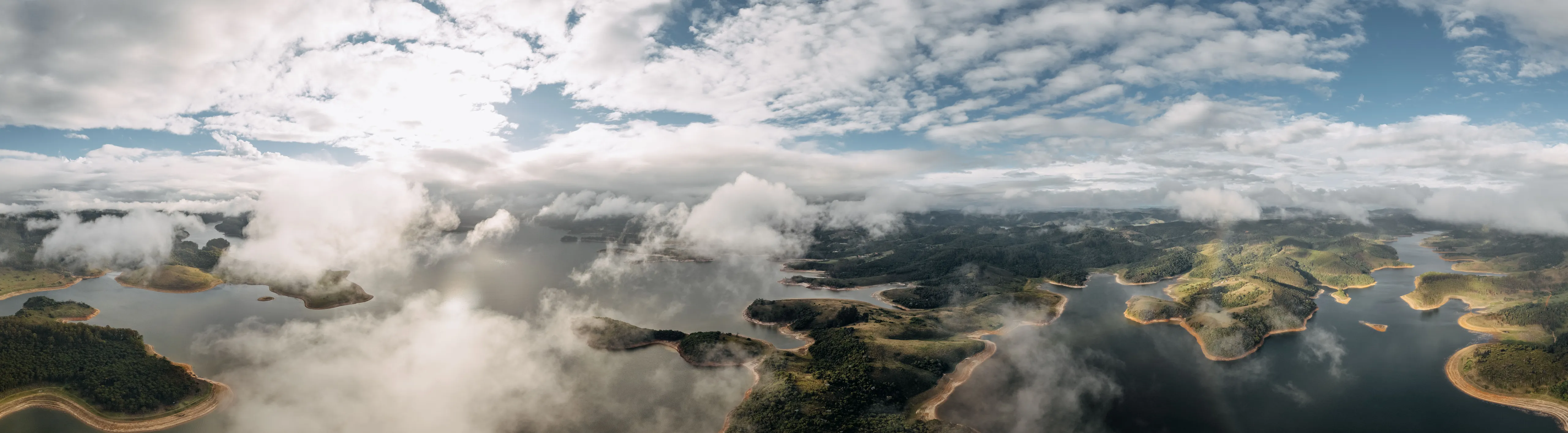 Lakes under the clouds